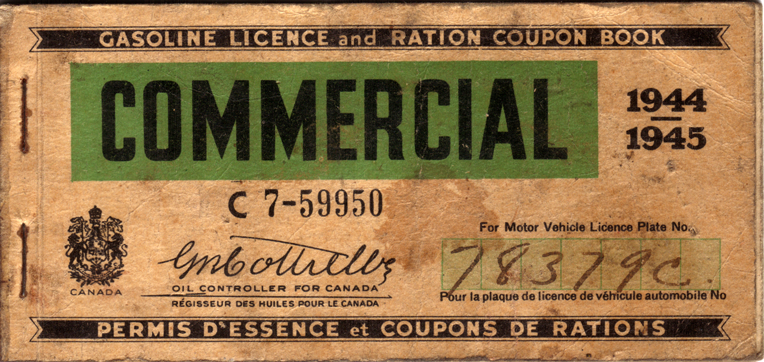 Commercial gasoline ration | Wartime Canada
